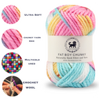 Fatboy Chunky Naturally Dyed Fibre Yarn (100 gram) - Multicolor 2
