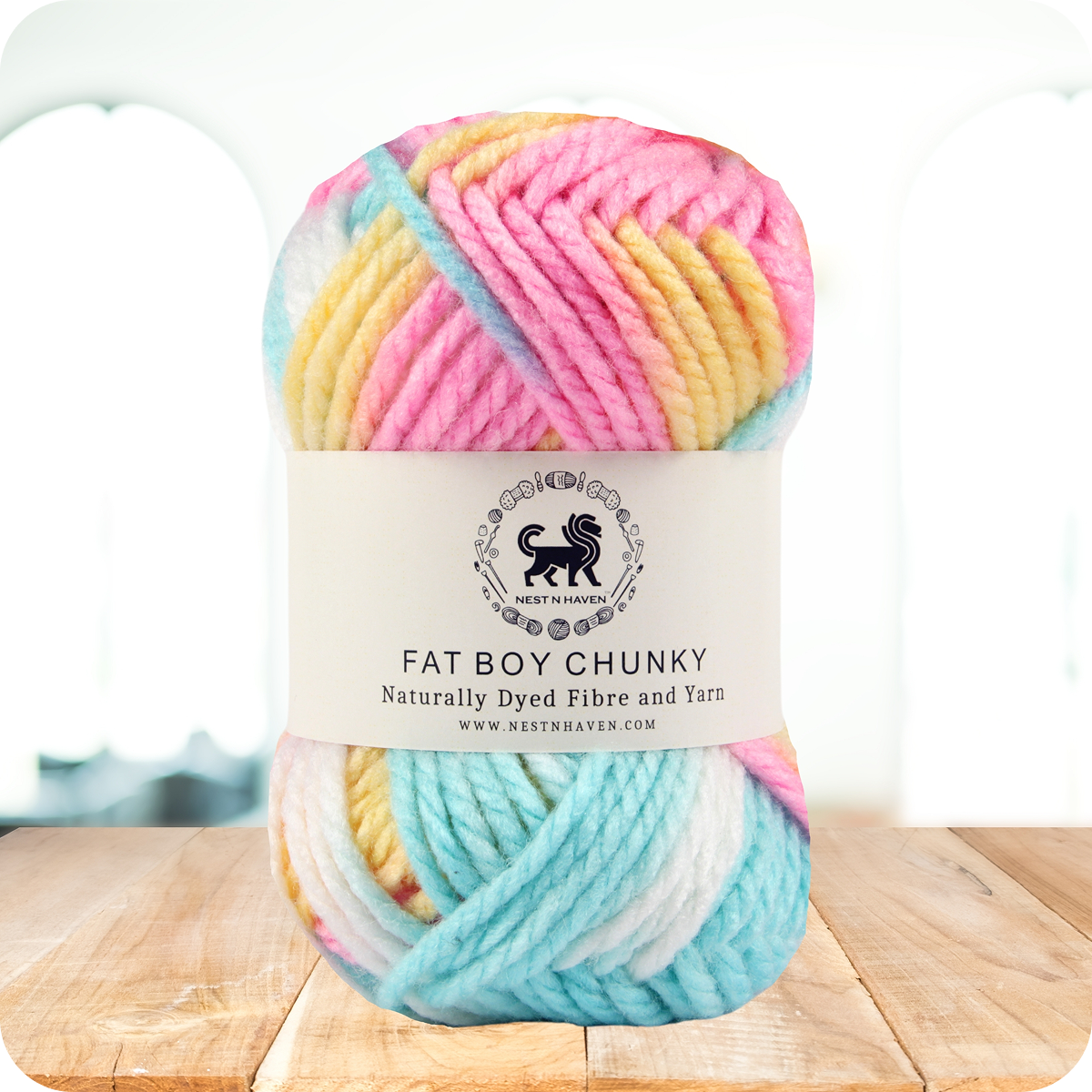 Fatboy Chunky Naturally Dyed Fibre Yarn (100 gram) - Multicolor 2