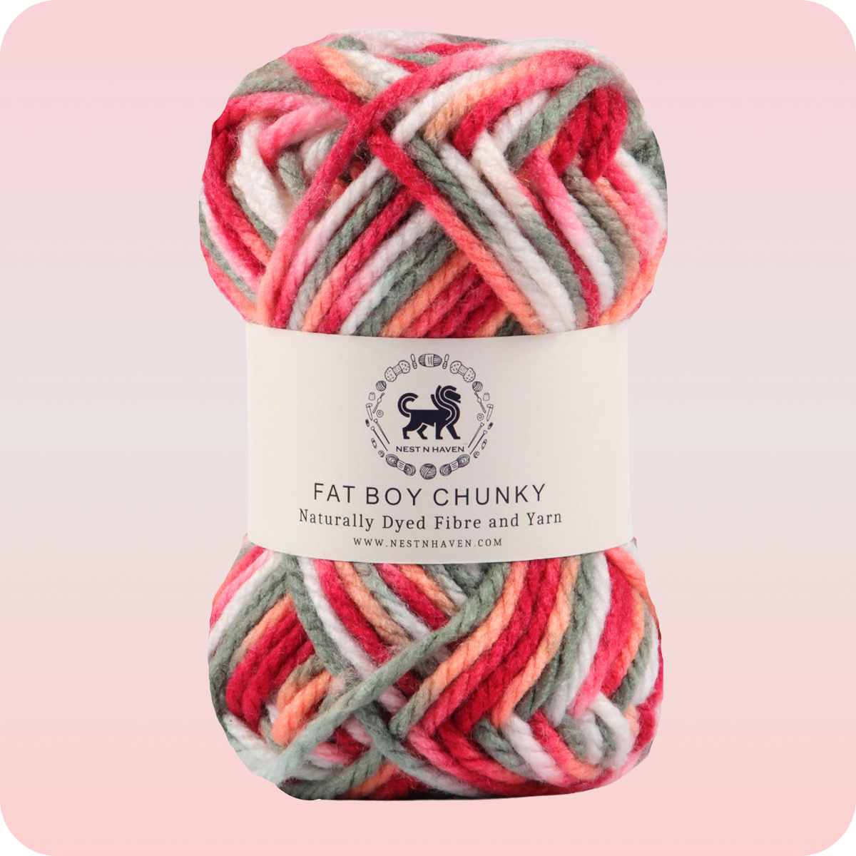 Fatboy Chunky Naturally Dyed Fibre Yarn (100 gram) - Multicolor 3