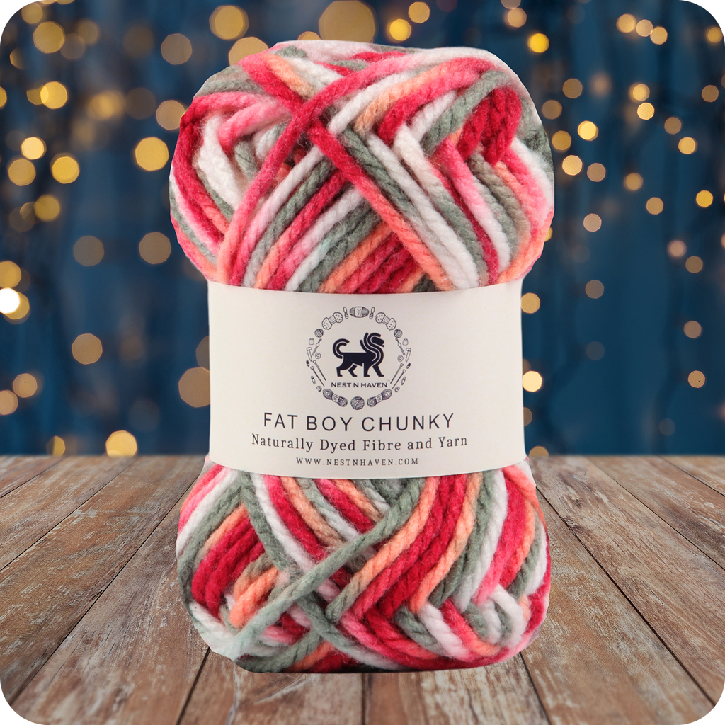 Fatboy Chunky Naturally Dyed Fibre Yarn (100 gram) - Multicolor 3