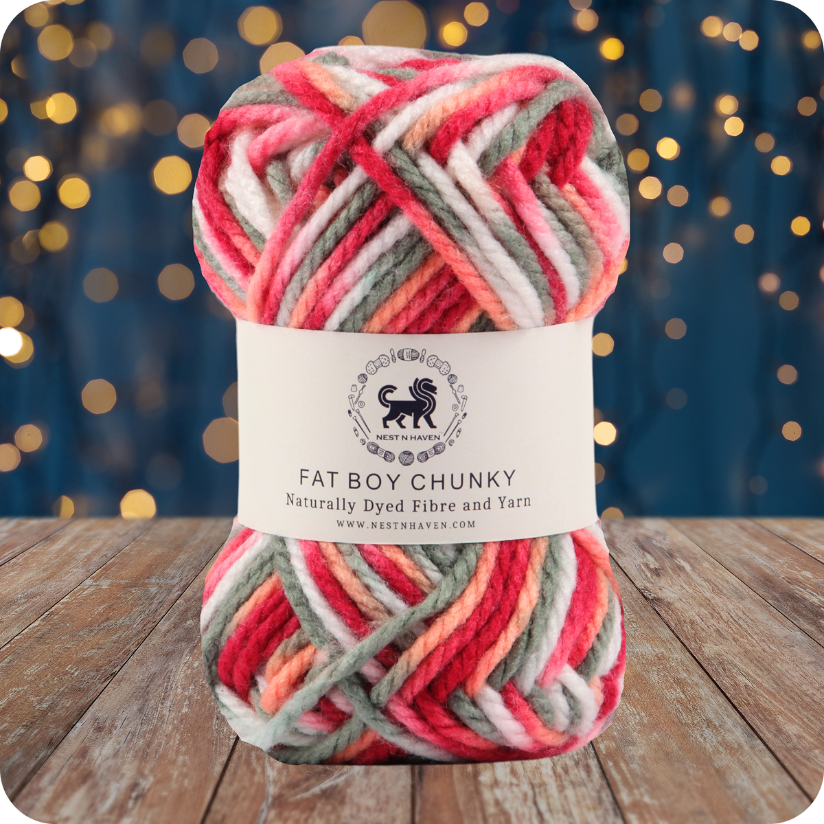 Fatboy Chunky Naturally Dyed Fibre Yarn (100 gram) - Multicolor 3