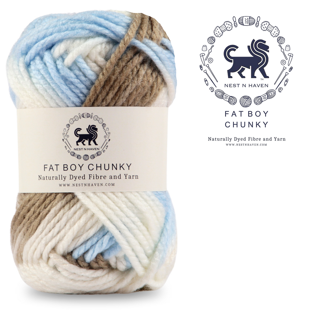 Fatboy Chunky Naturally Dyed Fibre Yarn (100 gram) - Multicolor 5