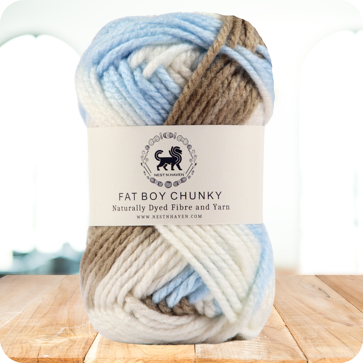 Fatboy Chunky Naturally Dyed Fibre Yarn (100 gram) - Multicolor 5