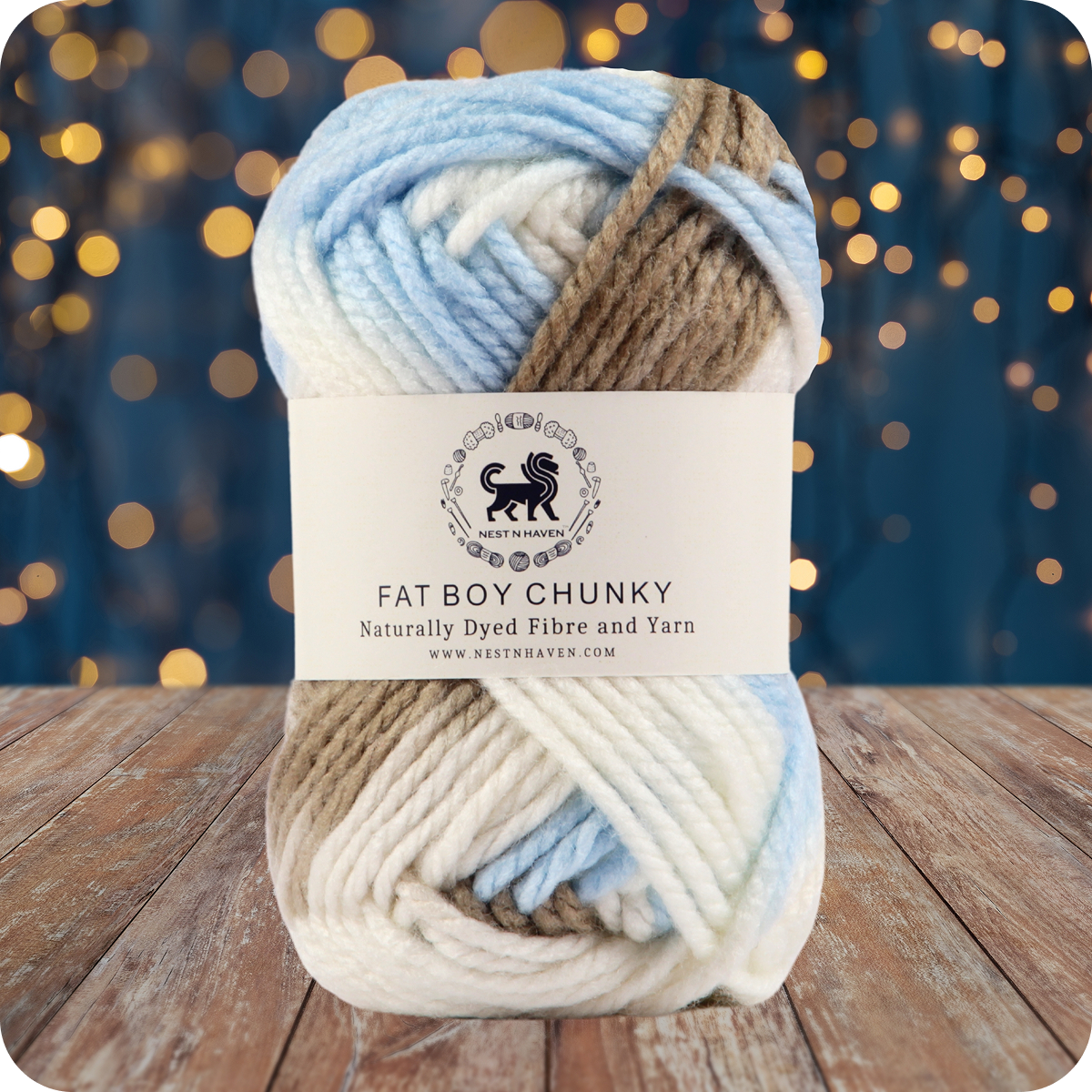 Fatboy Chunky Naturally Dyed Fibre Yarn (100 gram) - Multicolor 5