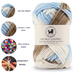 Fatboy Chunky Naturally Dyed Fibre Yarn (100 gram) - Multicolor 5