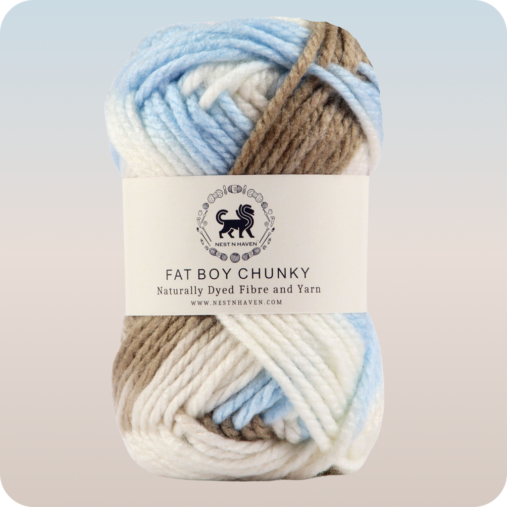 Fatboy Chunky Naturally Dyed Fibre Yarn (100 gram) - Multicolor 5