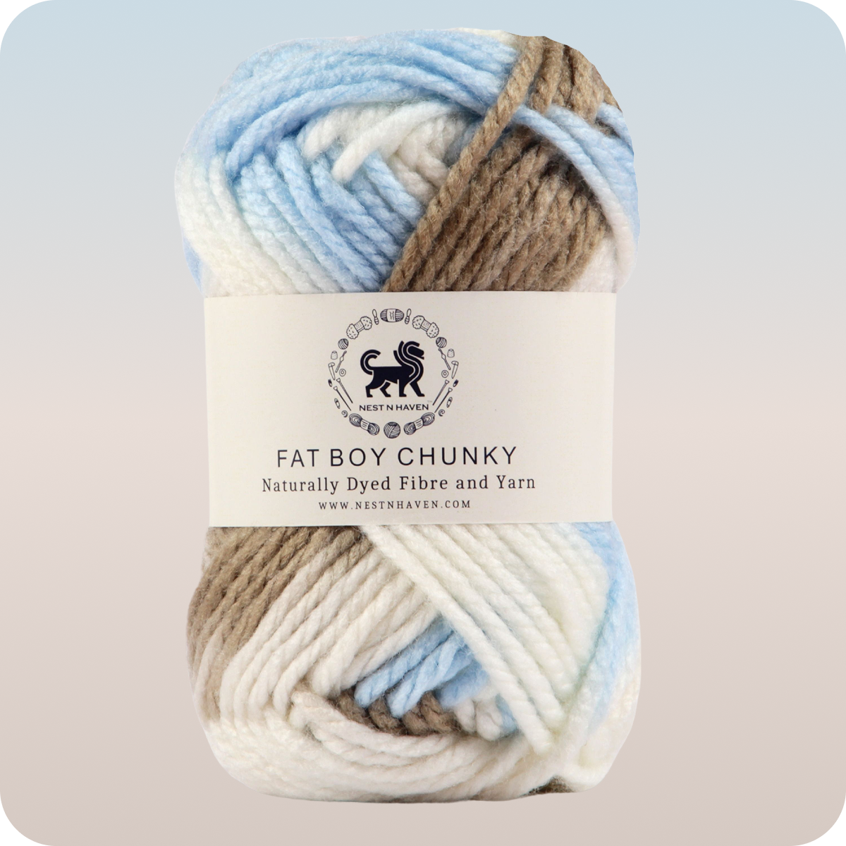Fatboy Chunky Naturally Dyed Fibre Yarn (100 gram) - Multicolor 5