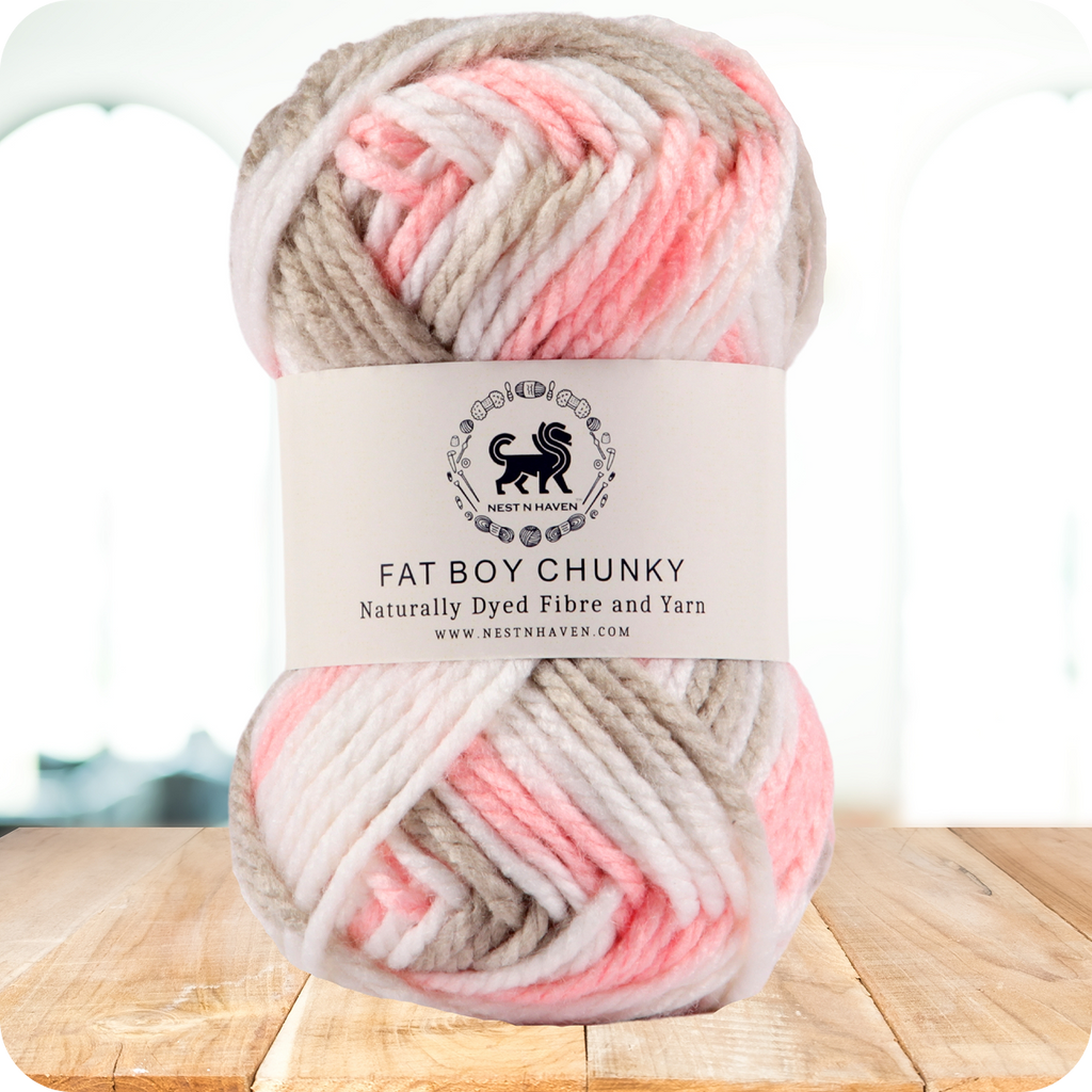 Fatboy Chunky Naturally Dyed Fibre Yarn (100 gram) - Multicolor 6