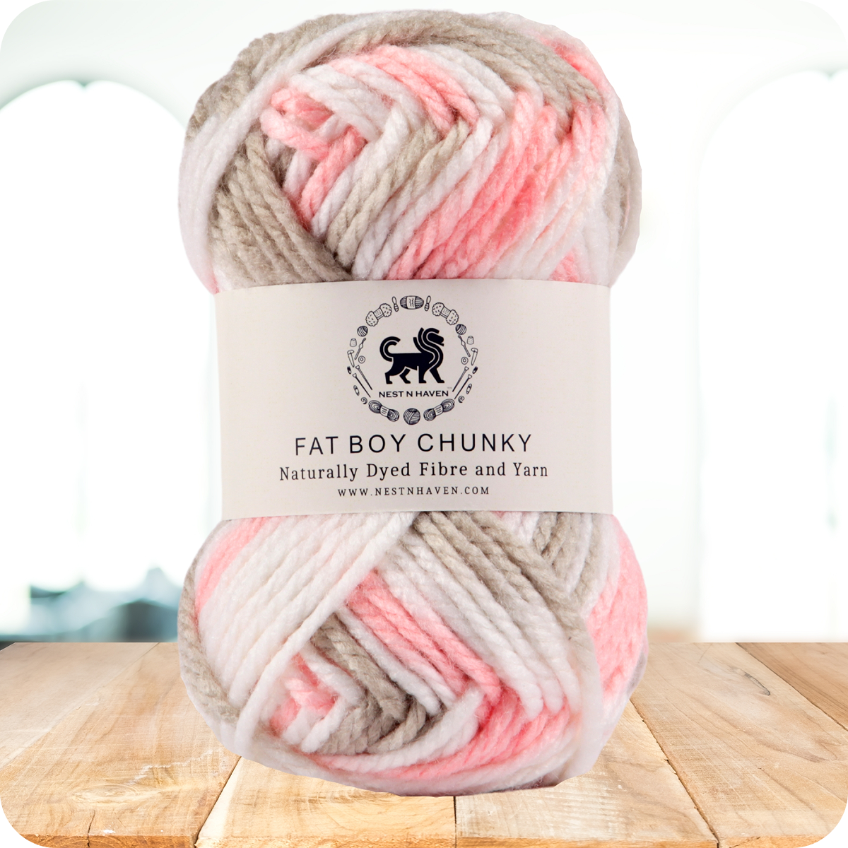 Fatboy Chunky Naturally Dyed Fibre Yarn (100 gram) - Multicolor 6
