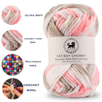 Fatboy Chunky Naturally Dyed Fibre Yarn (100 gram) - Multicolor 6