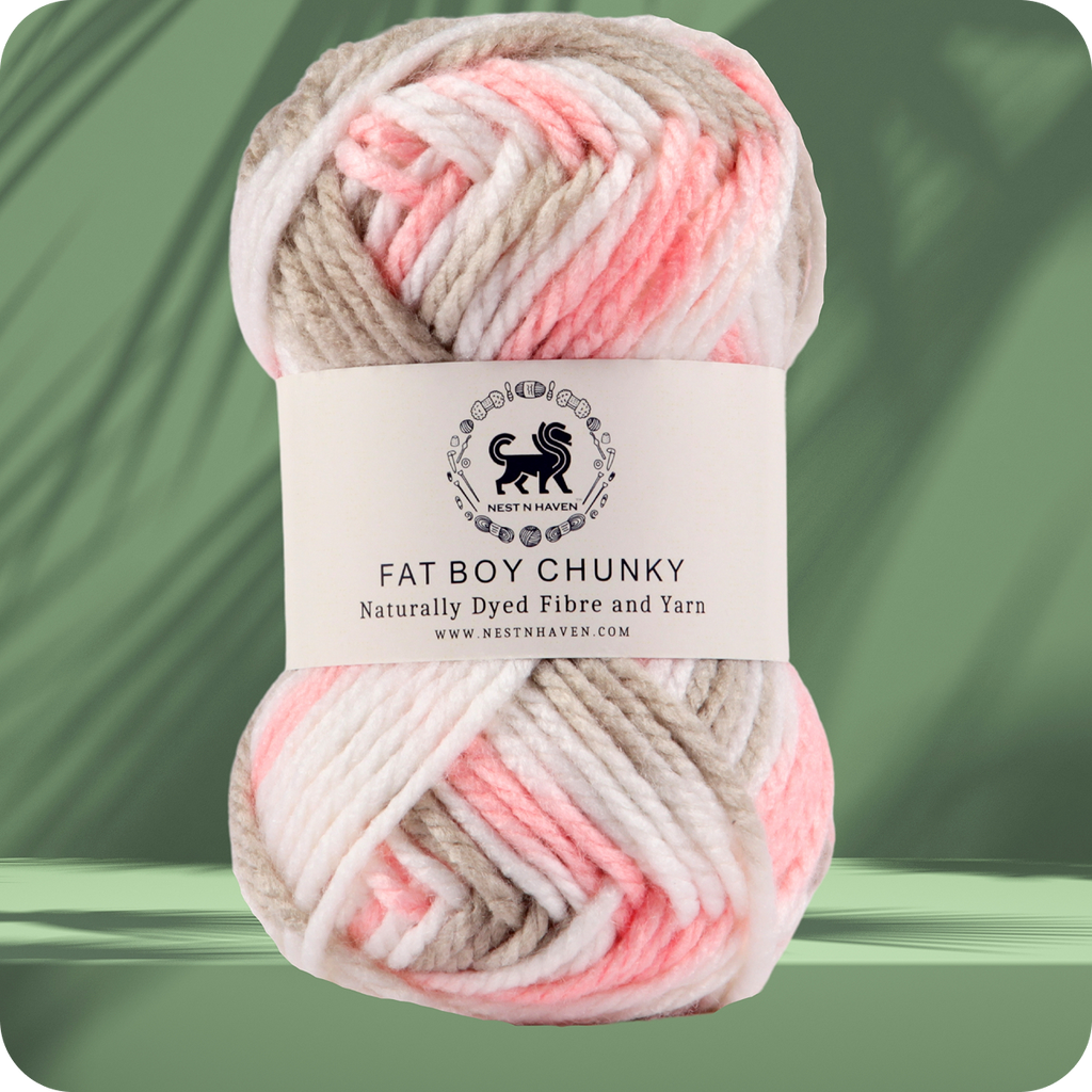 Fatboy Chunky Naturally Dyed Fibre Yarn (100 gram) - Multicolor 6