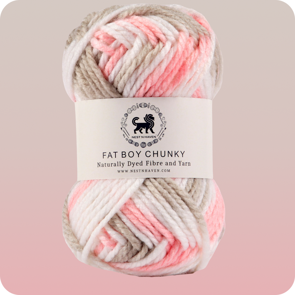 Fatboy Chunky Naturally Dyed Fibre Yarn (100 gram) - Multicolor 6