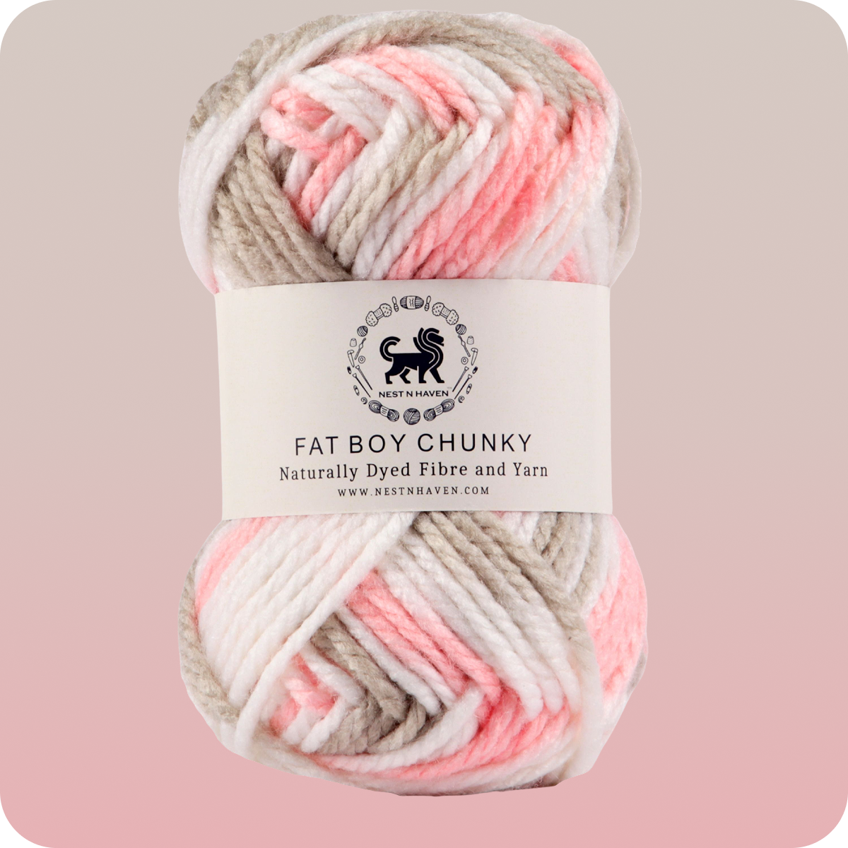 Fatboy Chunky Naturally Dyed Fibre Yarn (100 gram) - Multicolor 6