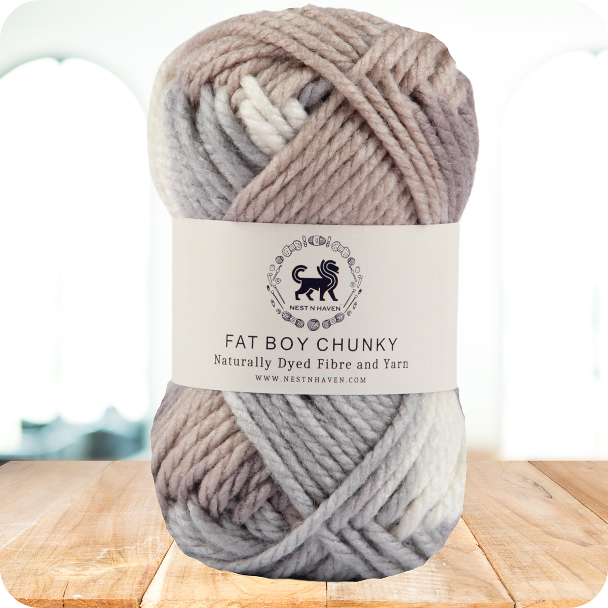 Fatboy Chunky Naturally Dyed Fibre Yarn (100 gram) - Multicolor 7