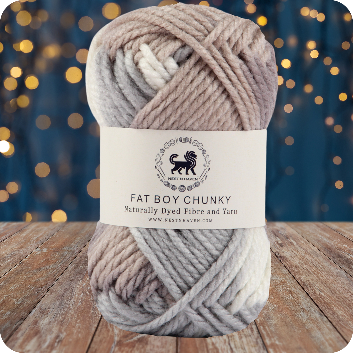 Fatboy Chunky Naturally Dyed Fibre Yarn (100 gram) - Multicolor 7
