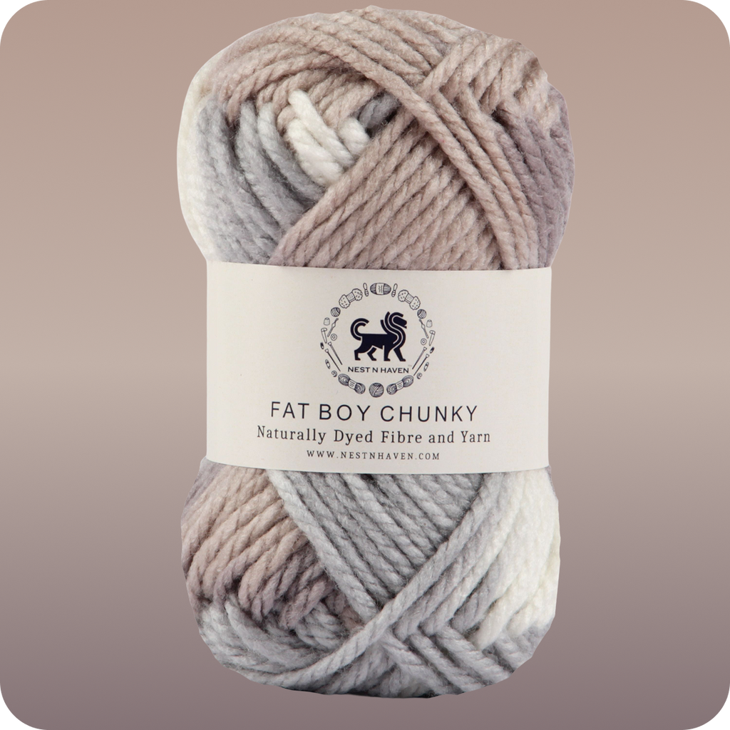 Fatboy Chunky Naturally Dyed Fibre Yarn (100 gram) - Multicolor 7