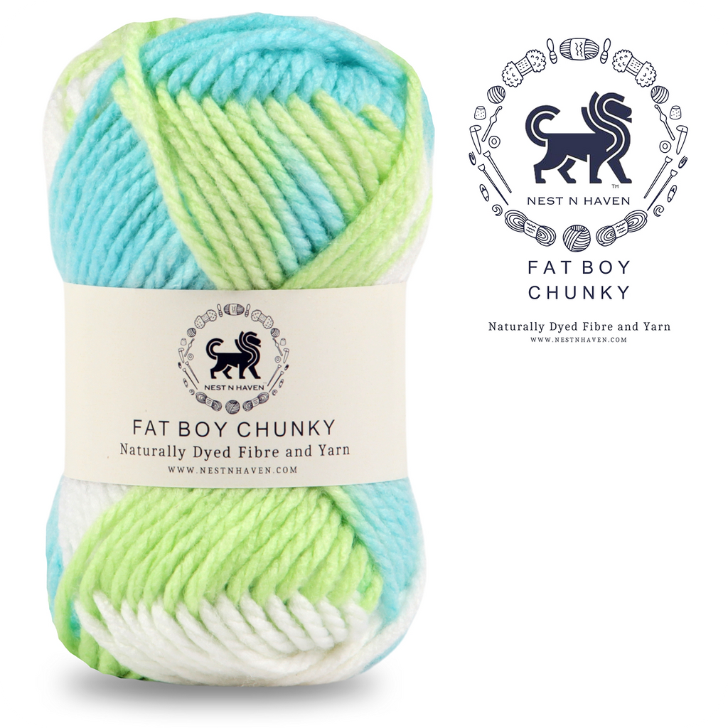Fatboy Chunky Naturally Dyed Fibre Yarn (100 gram) - Multicolor 8