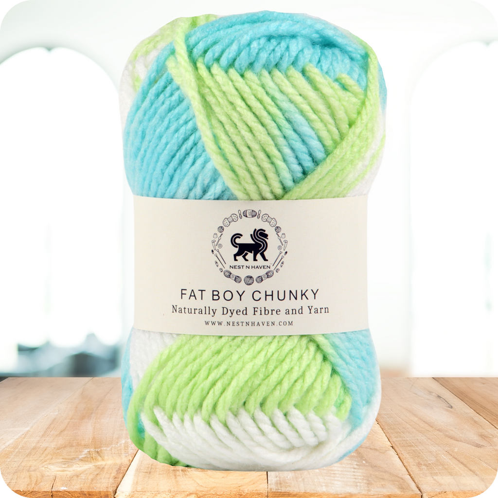 Fatboy Chunky Naturally Dyed Fibre Yarn (100 gram) - Multicolor 8