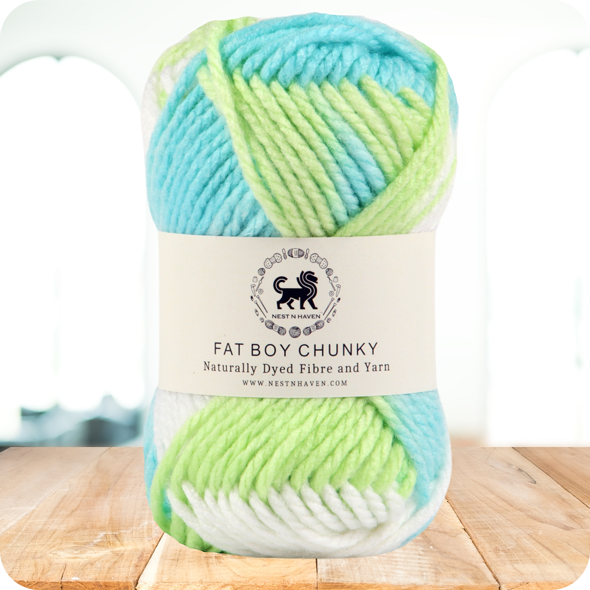 Fatboy Chunky Naturally Dyed Fibre Yarn (100 gram) - Multicolor 8