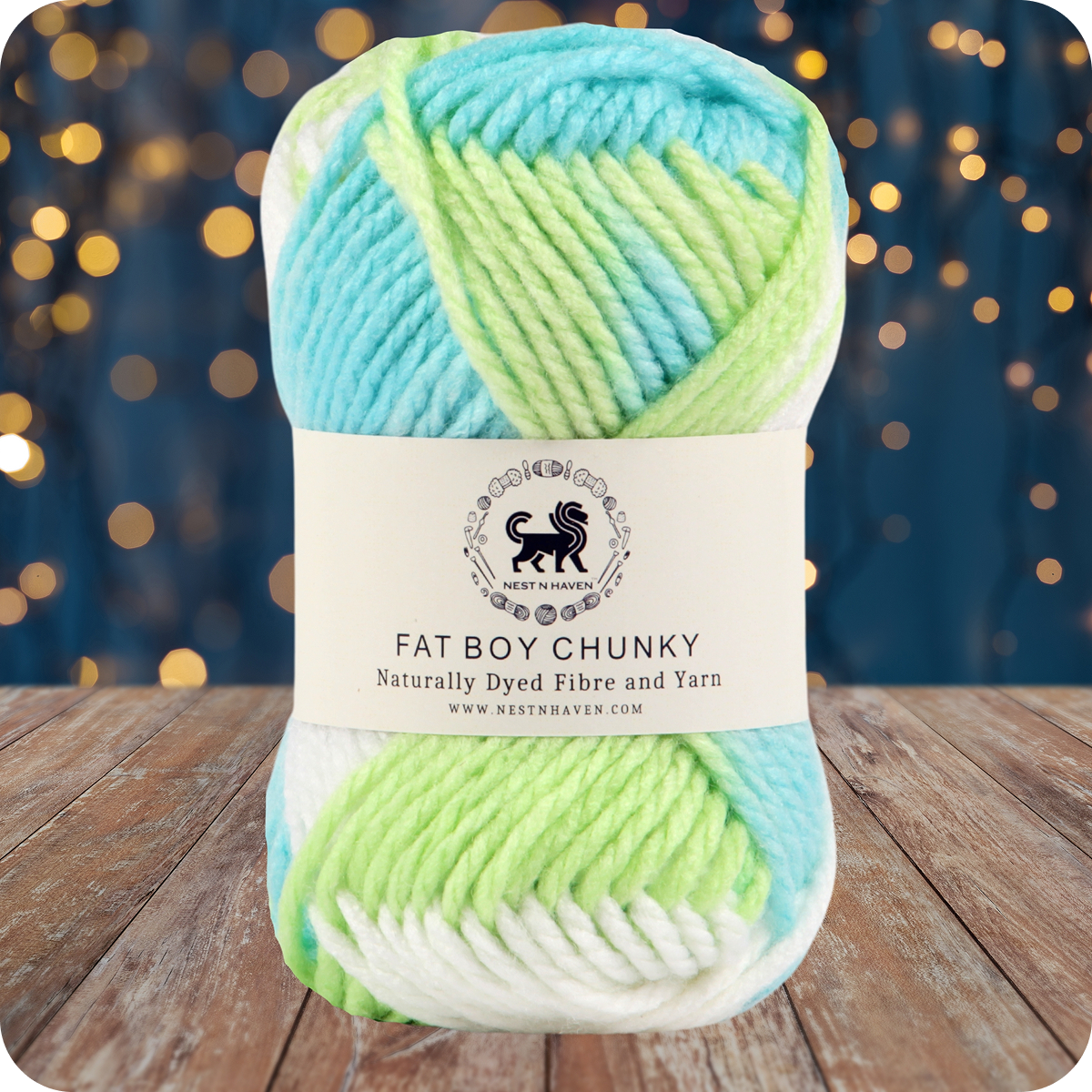 Fatboy Chunky Naturally Dyed Fibre Yarn (100 gram) - Multicolor 8