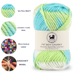 Fatboy Chunky Naturally Dyed Fibre Yarn (100 gram) - Multicolor 8