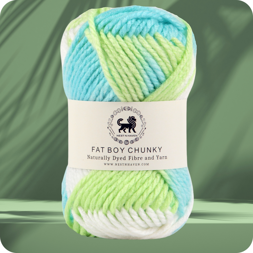 Fatboy Chunky Naturally Dyed Fibre Yarn (100 gram) - Multicolor 8