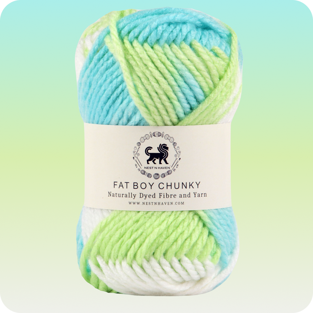 Fatboy Chunky Naturally Dyed Fibre Yarn (100 gram) - Multicolor 8