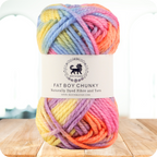 Fatboy Chunky Naturally Dyed Fibre Yarn (100 gram) - Multicolor 9