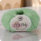 Baby  Yarn  pack of 6 (25gms x 6) 150 gram -  Pastel Green