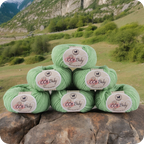Baby  Yarn  pack of 6 (25gms x 6) 150 gram -  Pastel Green