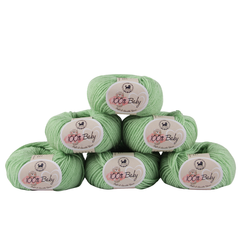 Baby  Yarn  pack of 6 (25gms x 6) 150 gram - Pastel Green