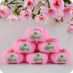 Baby  Yarn  pack of 6 (25gms x 6) 150 gram -  Pink