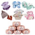 Baby  Yarn  pack of 6 (25gms x 6) 150 gram -  Pinkish Beige