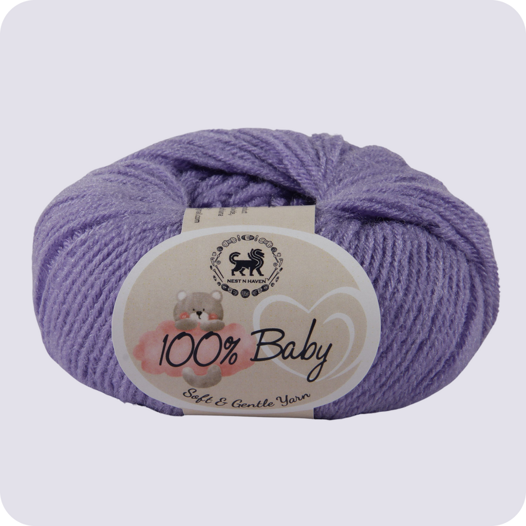 Baby  Yarn  pack of 6 (25gms x 6) 150 gram -  Purple