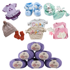 Baby  Yarn  pack of 6 (25gms x 6) 150 gram -  Purple