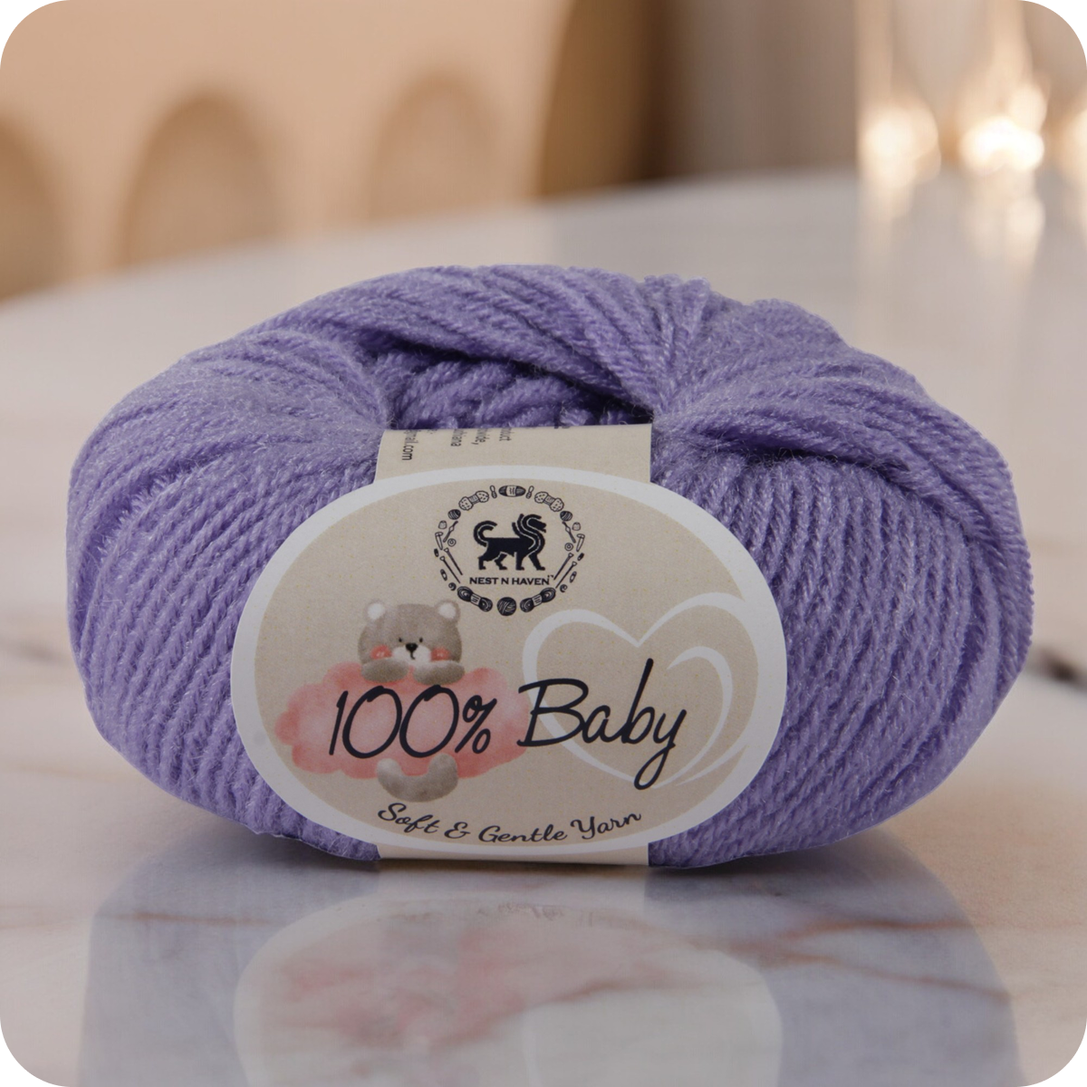 Baby  Yarn  pack of 6 (25gms x 6) 150 gram -  Purple