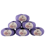 Baby  Yarn  pack of 6 (25gms x 6) 150 gram- Purple