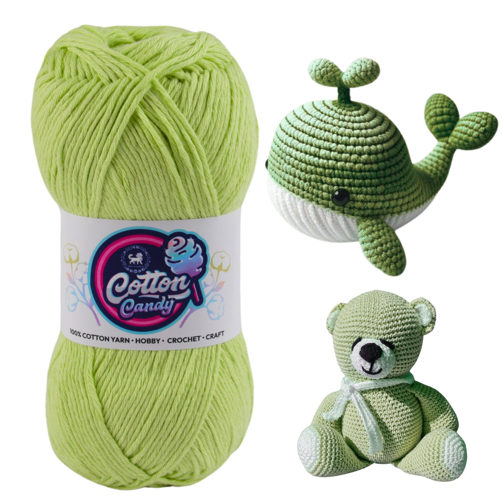 Cotton Candy Cotton Yarn (100 gram) - Parrot Green
