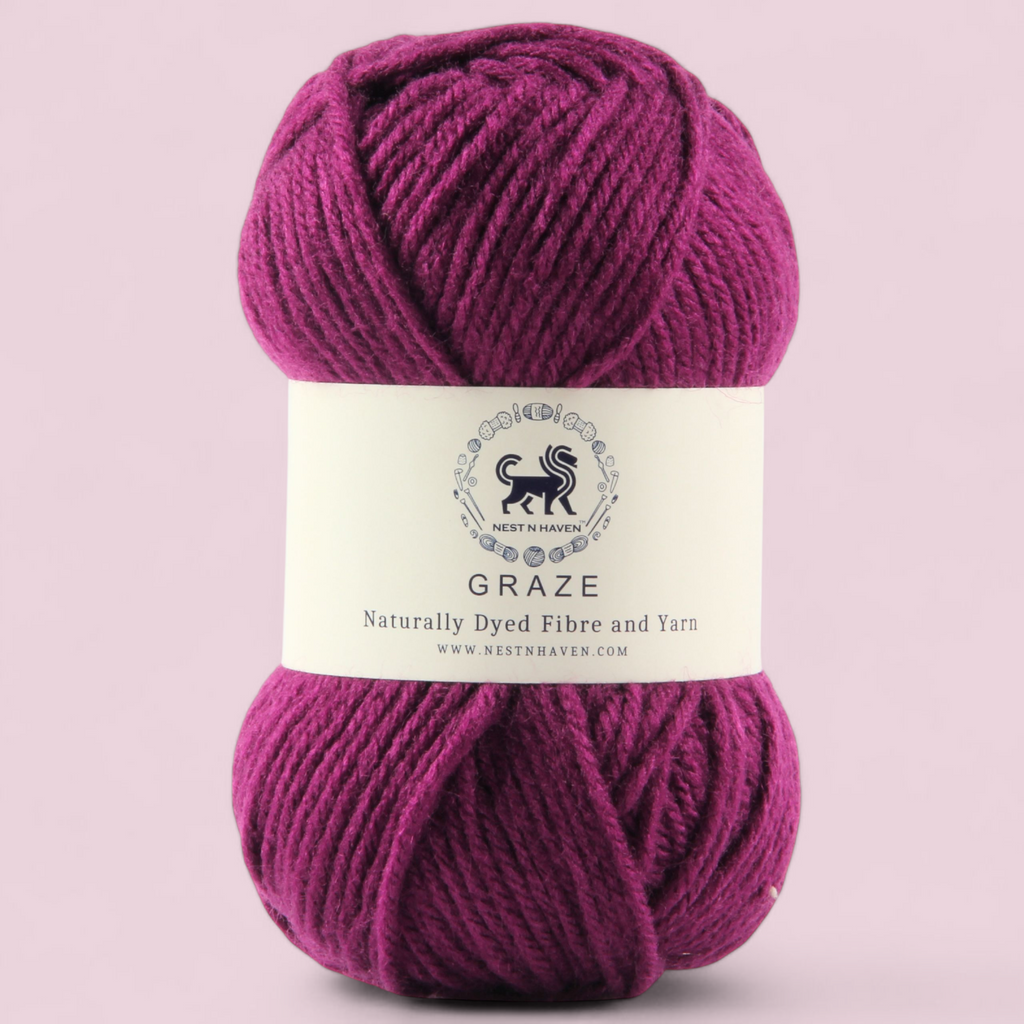 Graze Hand Knitting and Crochet Bulky Yarn (100 gram) - Berry Purple