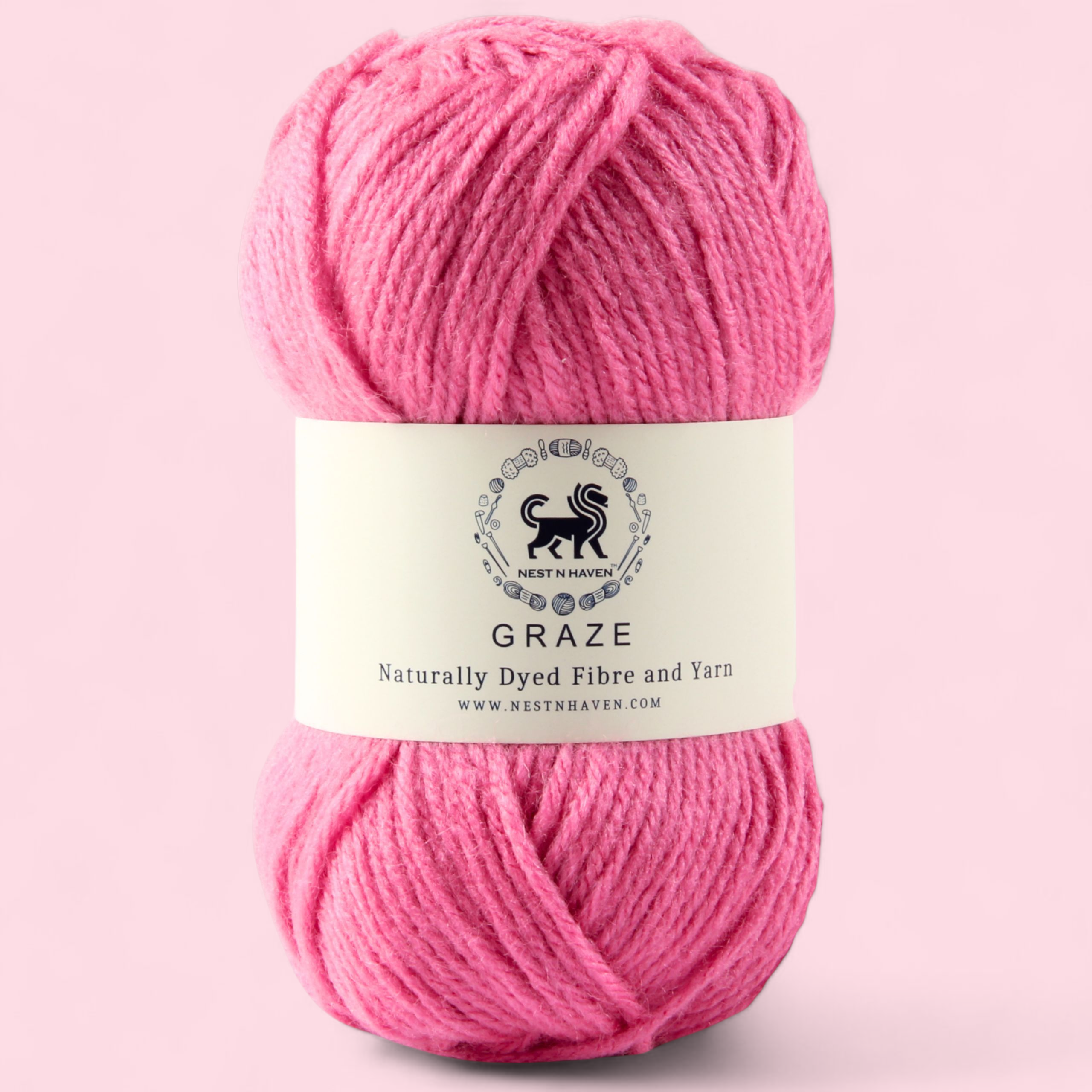 Graze Hand Knitting and Crochet Bulky Yarn (100 gram) - Rose Pink