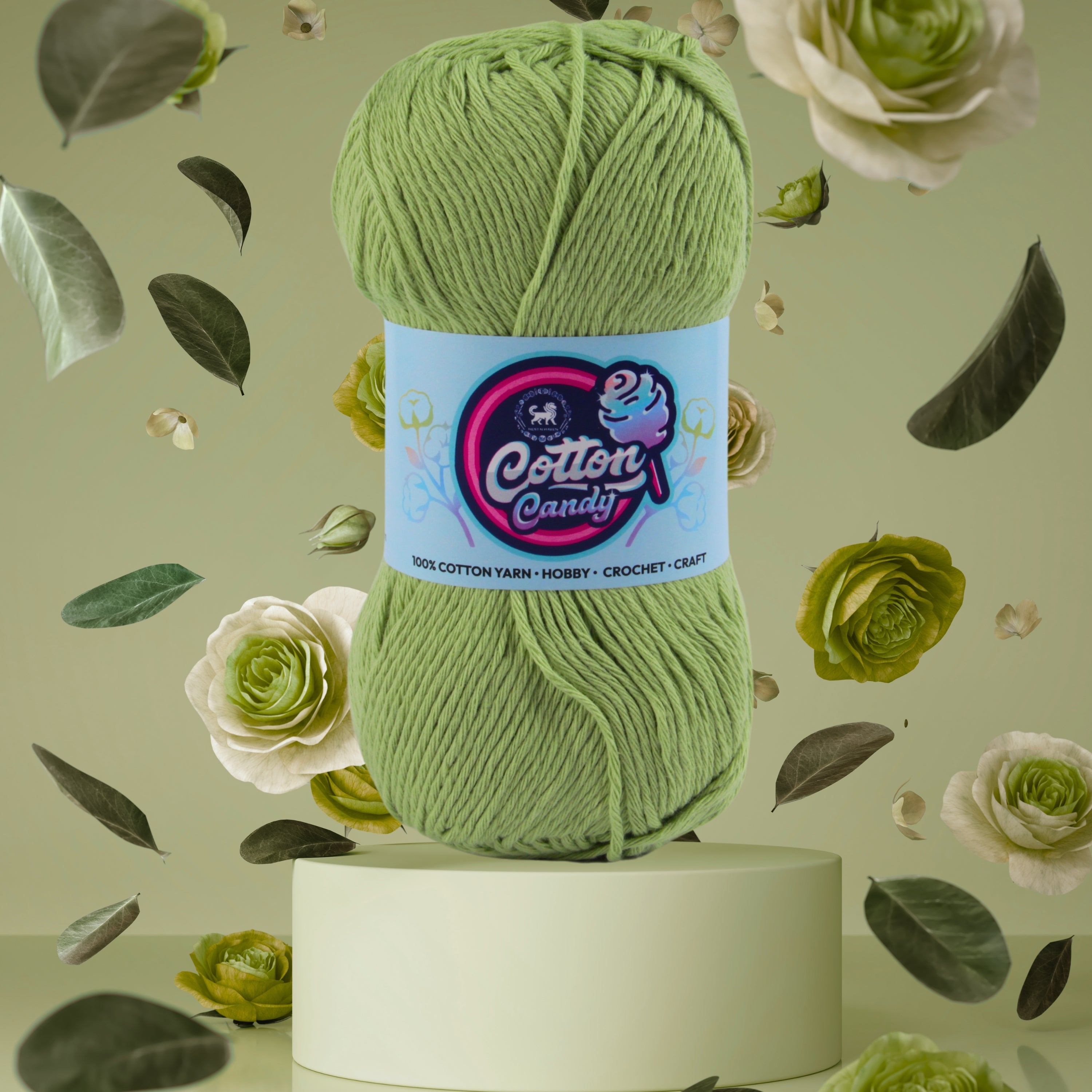 Cotton Candy Cotton Yarn (100 gram) - Pista Green