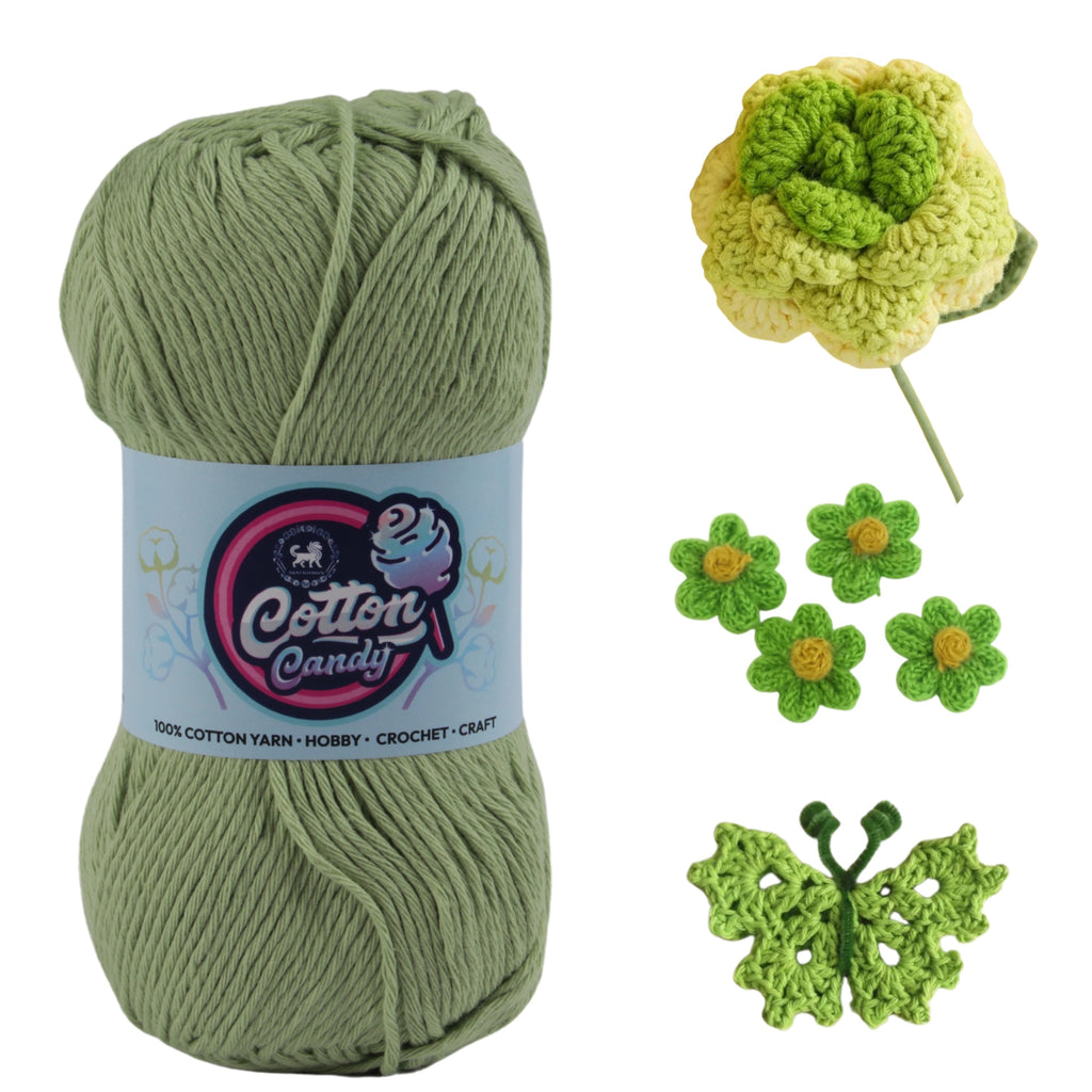 Cotton Candy Cotton Yarn (100 gram) - Pista Green