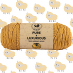 Pure and Luxurious 100% Merino Wool (100 gram) -  Camel (Yellow)