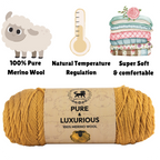 Pure and Luxurious 100% Merino Wool (100 gram) -  Camel (Yellow)