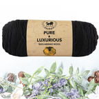 Pure and Luxurious 100% Merino Wool (100 gram) -  Black