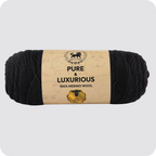 Pure and Luxurious 100% Merino Wool (100 gram) -  Black