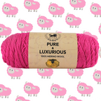 Pure and Luxurious 100% Merino Wool (100 gram) -  Pink