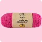 Pure and Luxurious 100% Merino Wool (100 gram) -  Pink