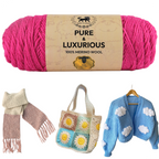 Pure and Luxurious 100% Merino Wool (100 gram) -  Pink