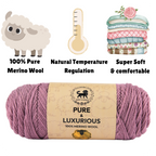 Pure and Luxurious 100% Merino Wool (100 gram) -  Dark Lilac